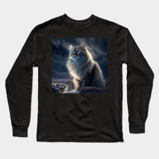 Siberian Cat Portrait Long Sleeve T-Shirt